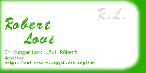 robert lovi business card